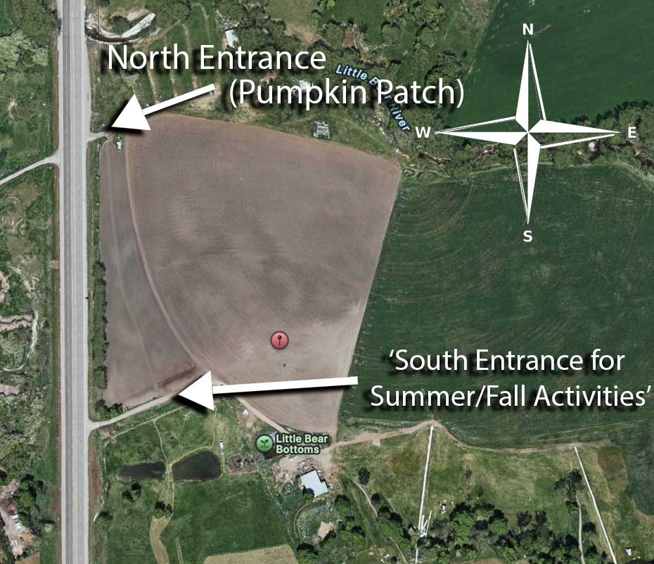 map of little bear bottoms entrances